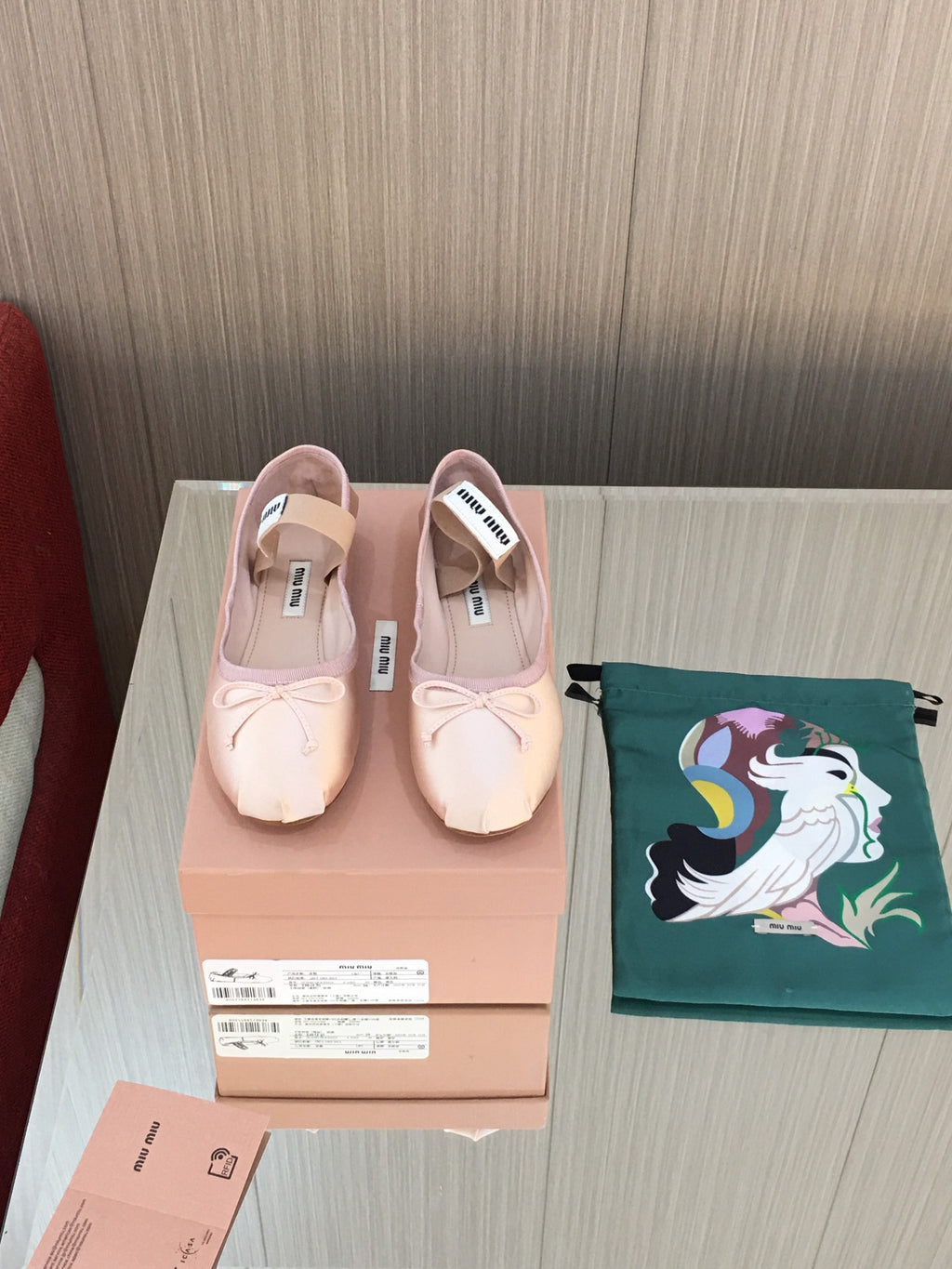 Orchid Pink M Satin ballerinas