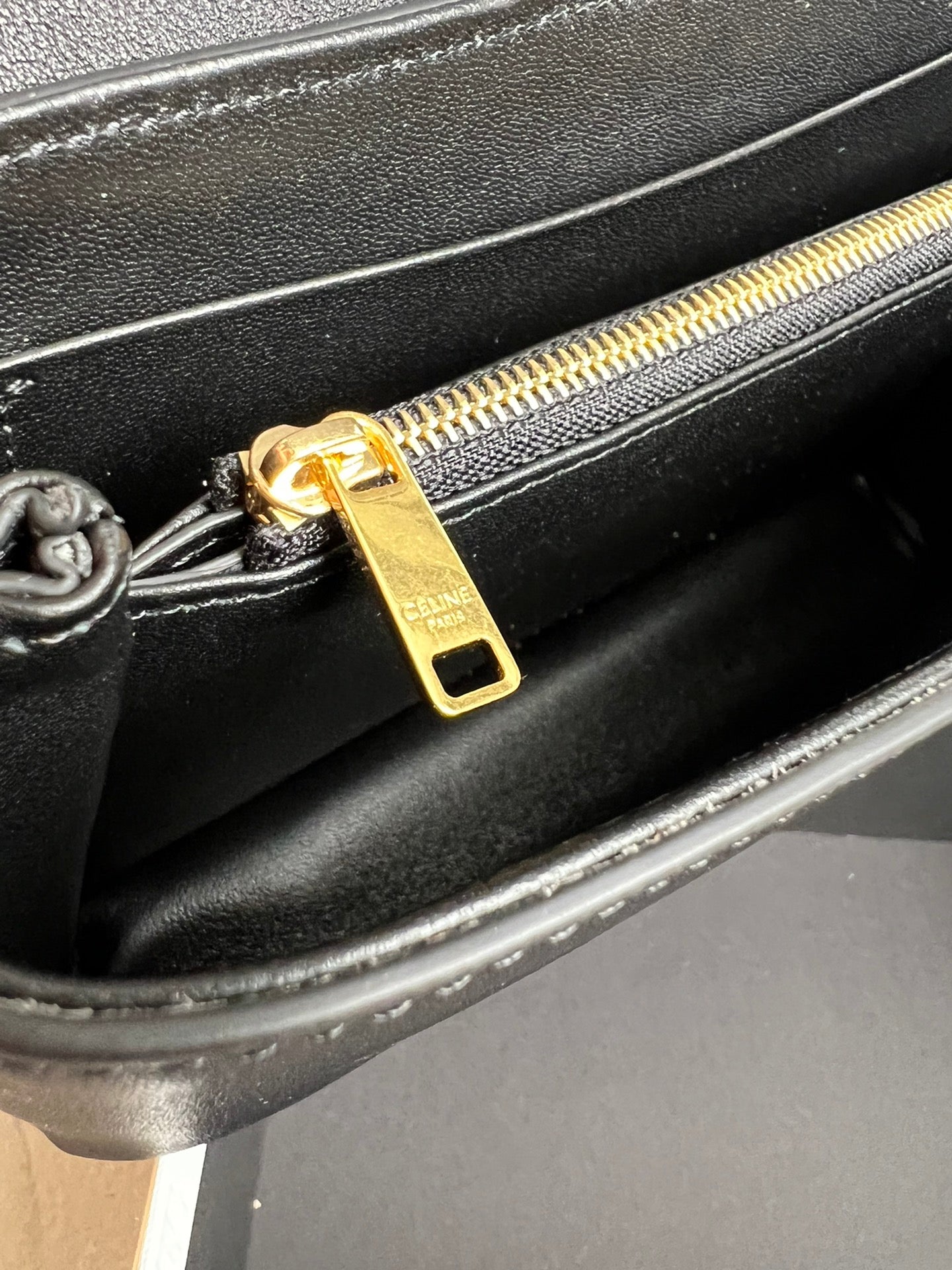 Black Teen  CV Bag With Gold Finishing