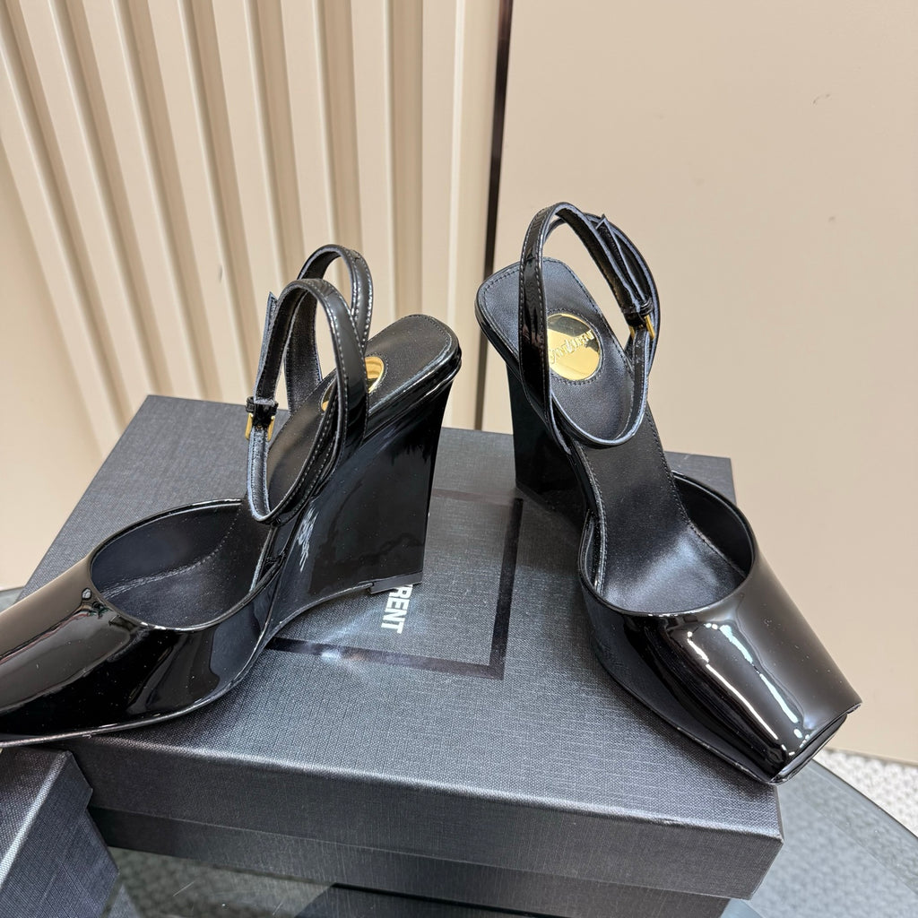 Black La Scandale Wedges