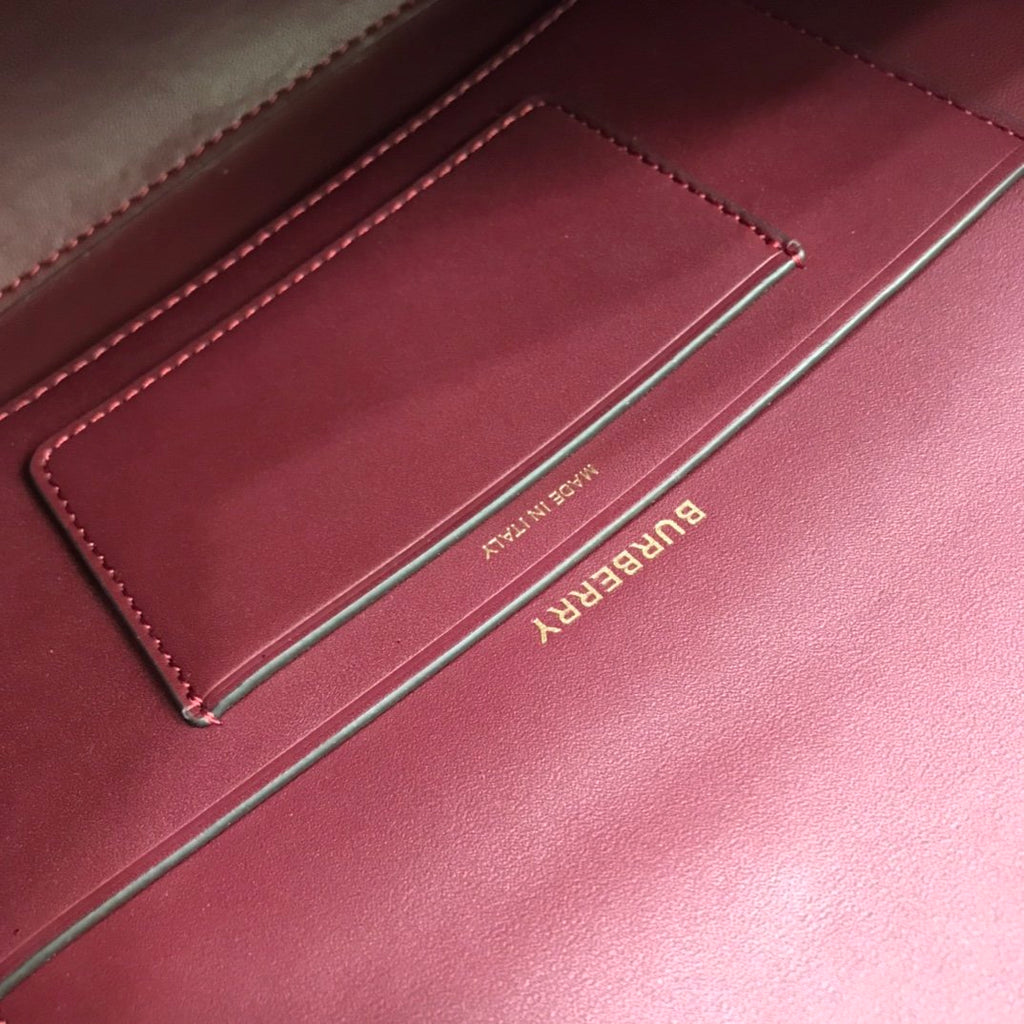 Burgundy small leather BO bag