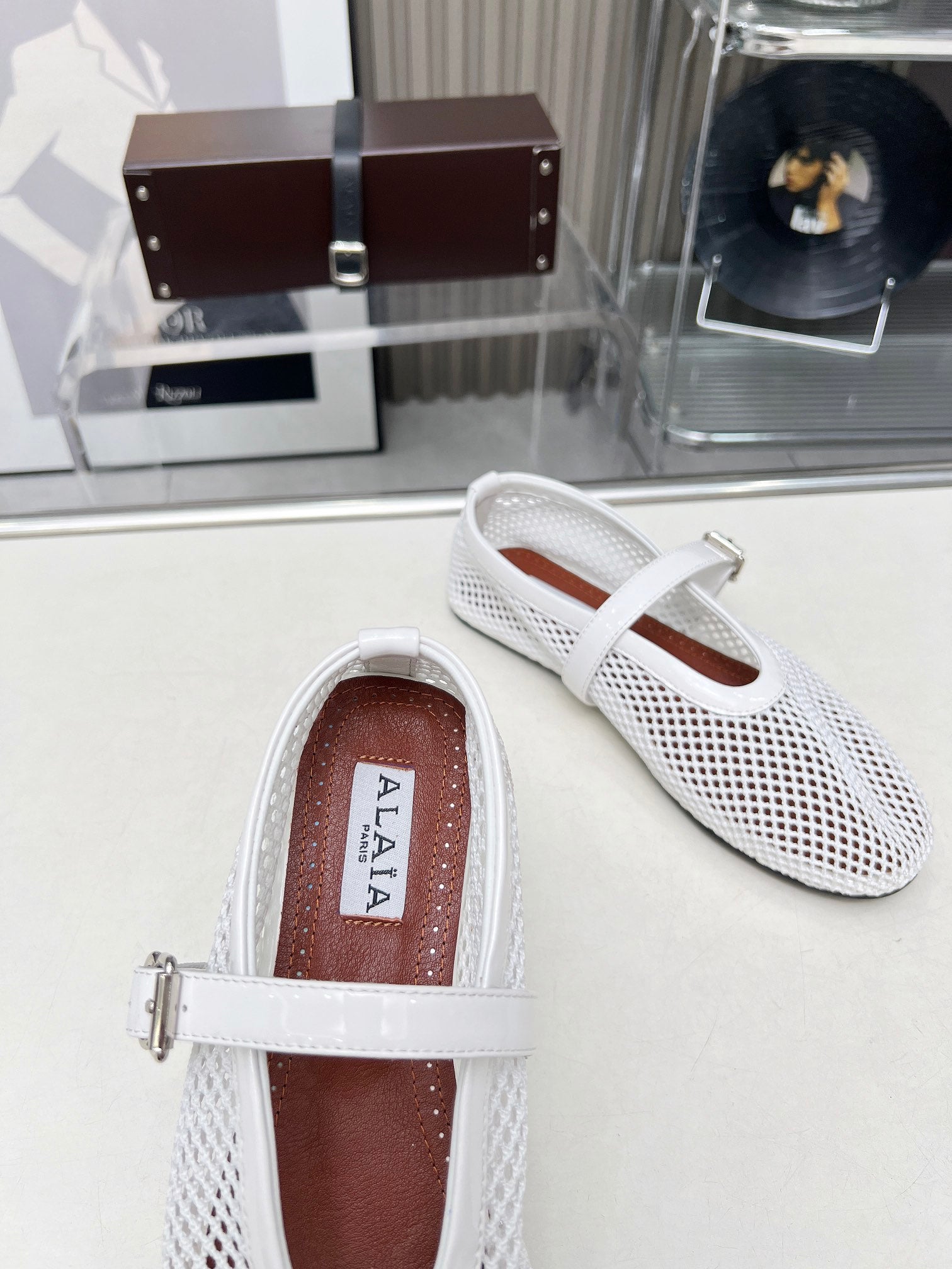 White AF Ballet Flats