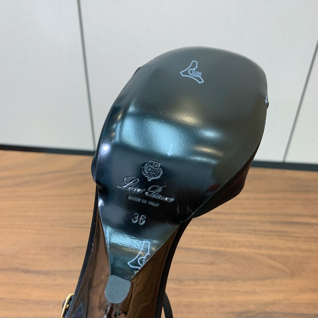 Black Olympia Heeled Sandal