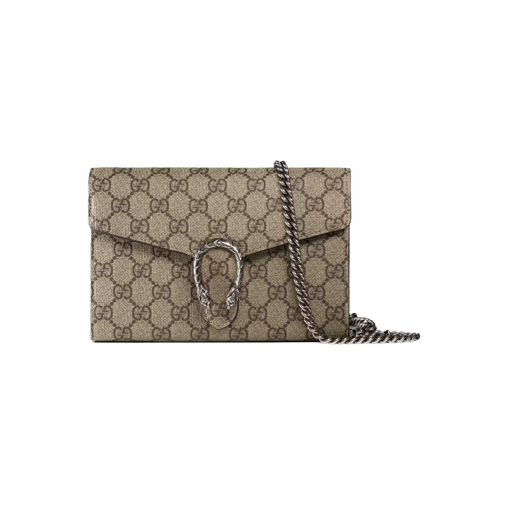 Beige DG supreme chain wallet