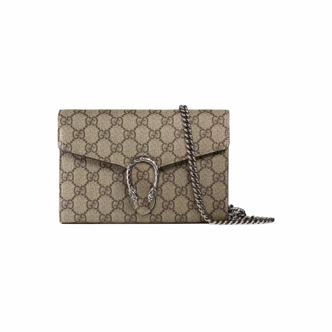 Beige DG supreme chain wallet