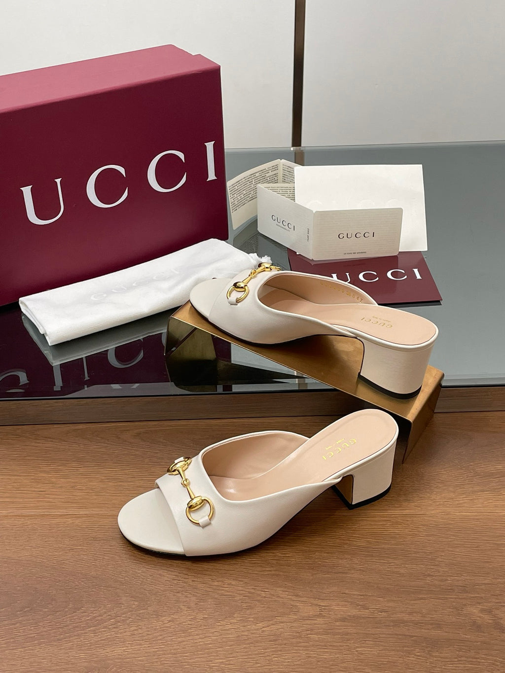 Ivory Horsebit Slide