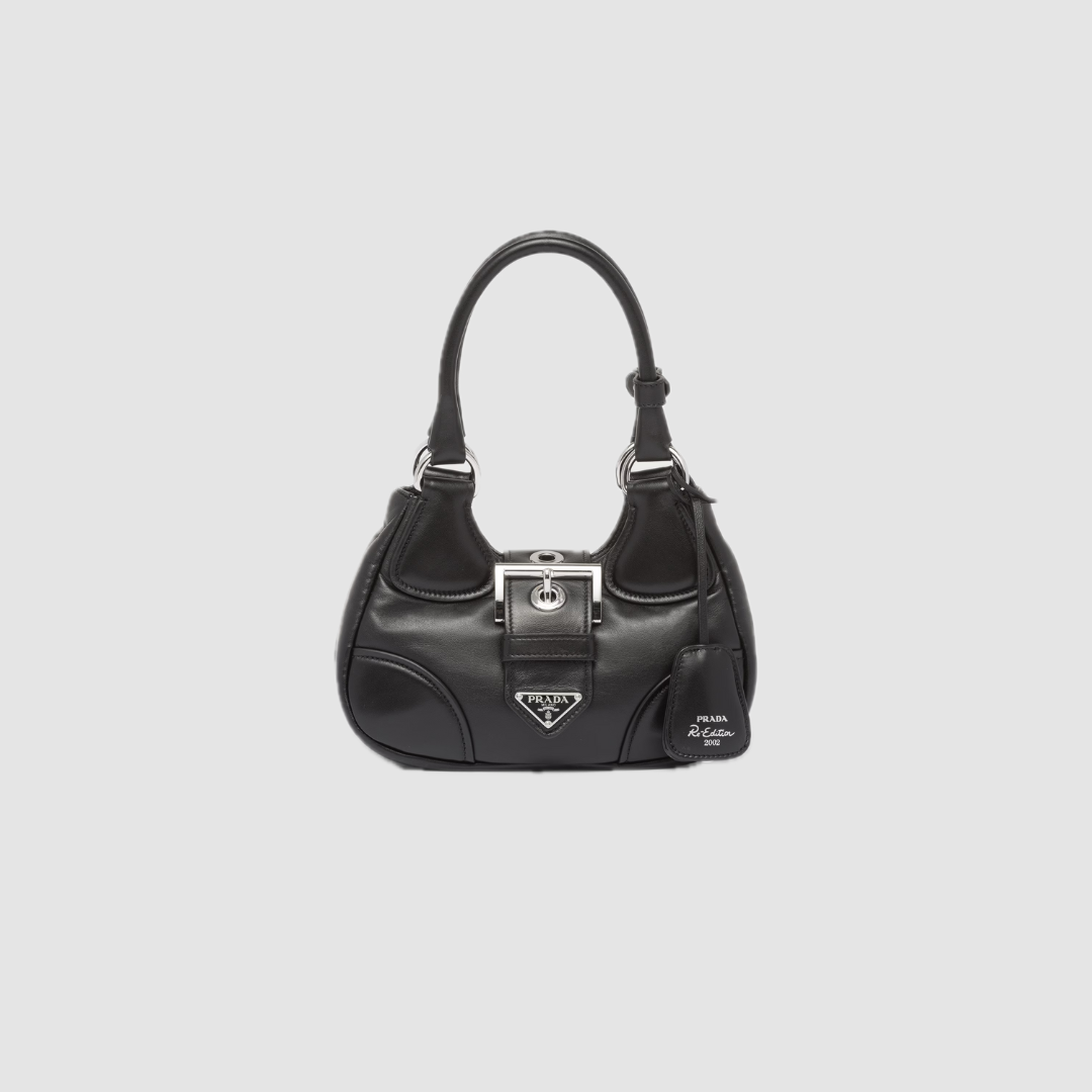 Black PM Padded Leather Bag
