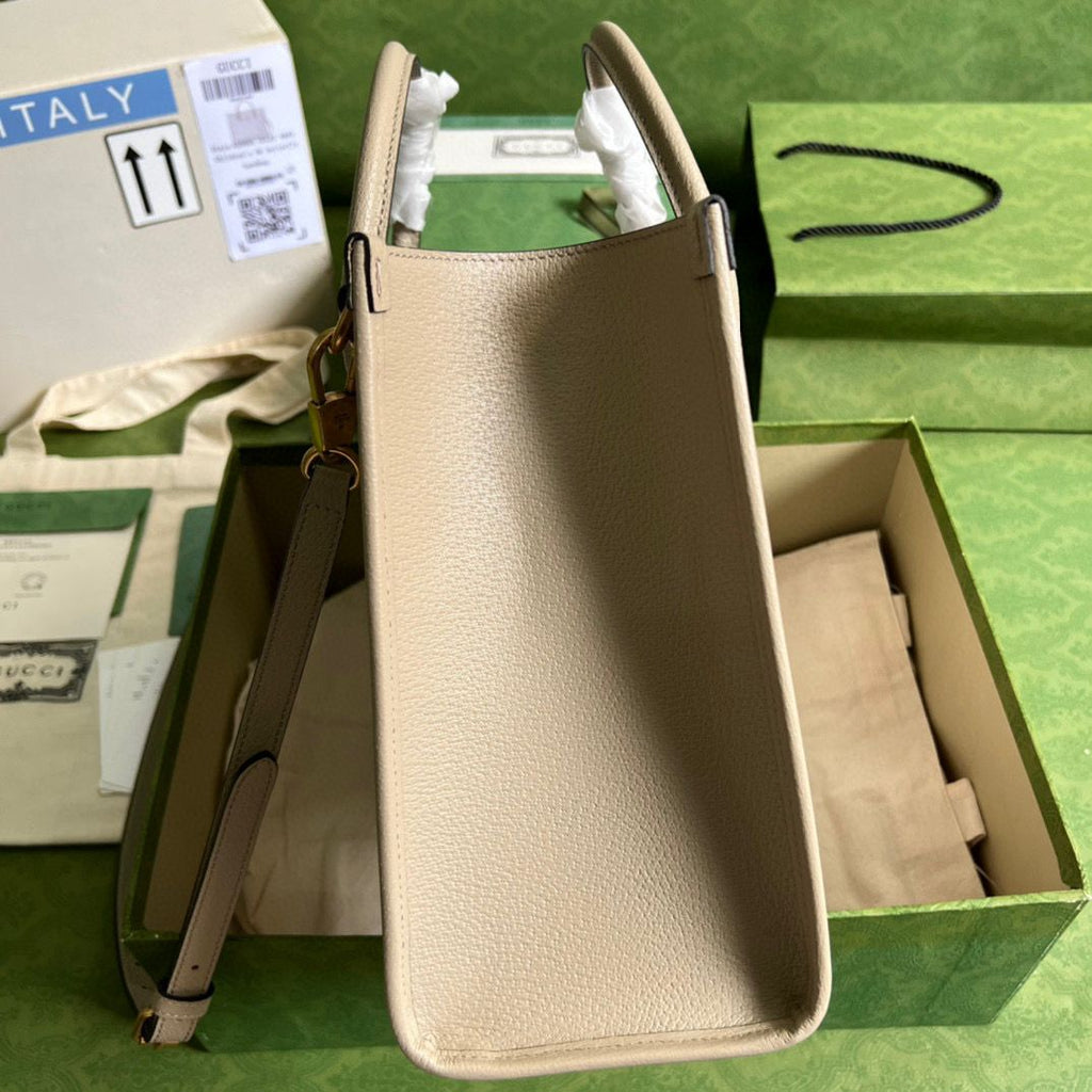 Beige & White small tote bag