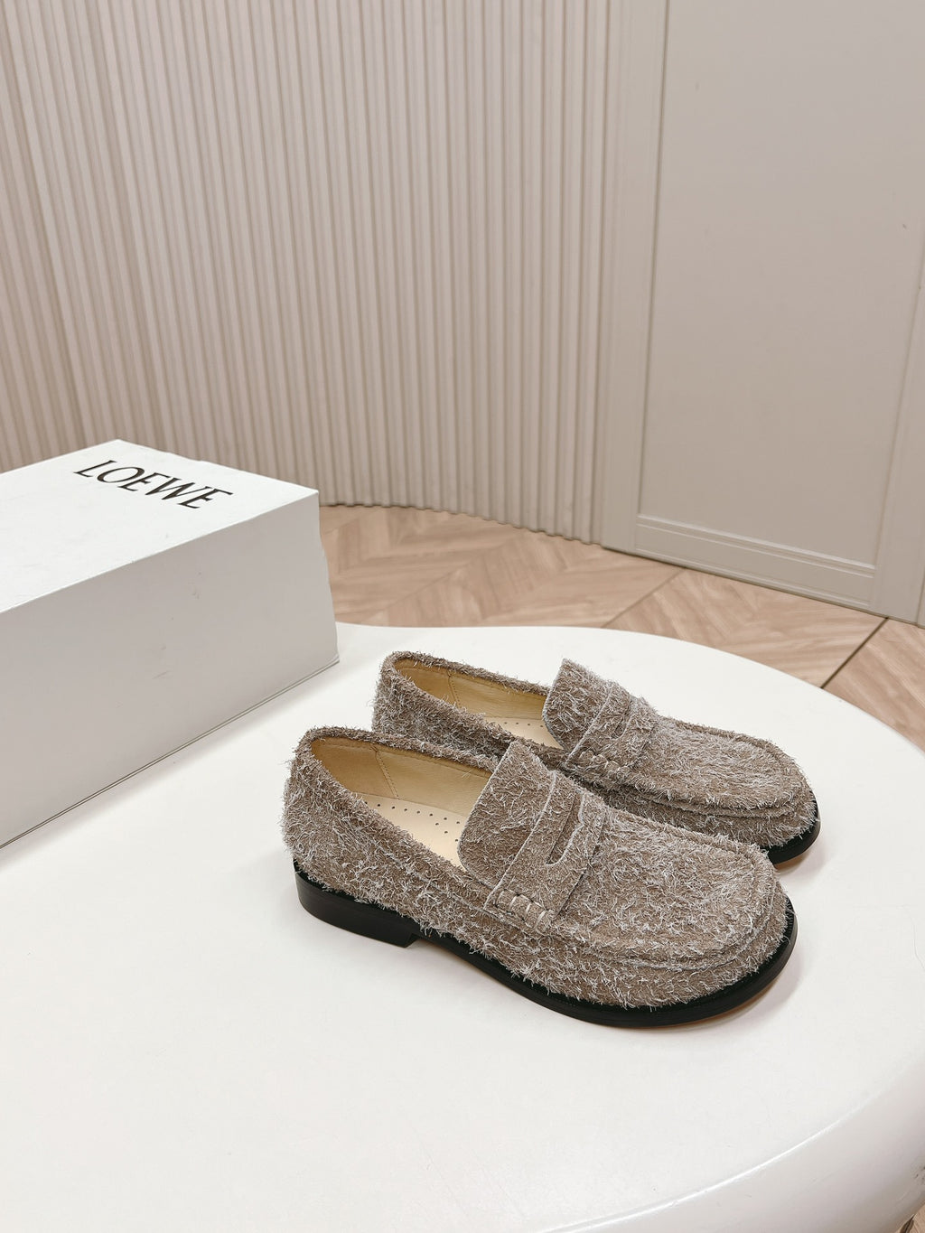 Khaki Green Campo Loafer In Brushed Suede