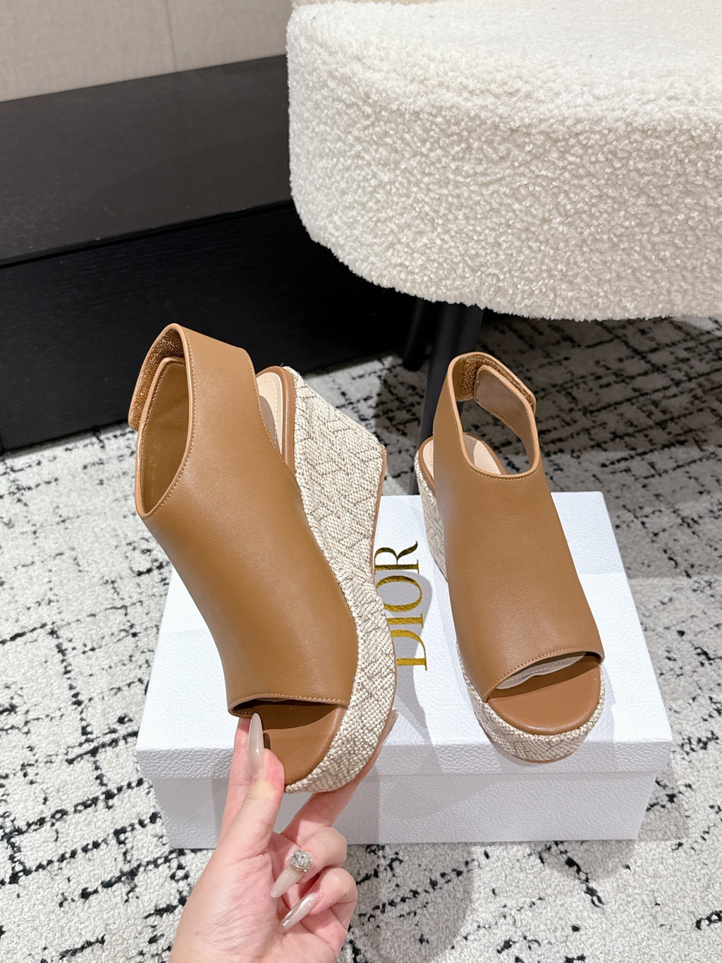 Camel Attitude Wedge Sandal