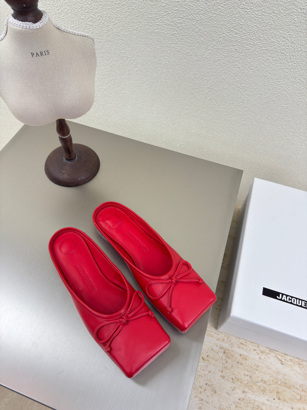Red The Flat Ballet Mules