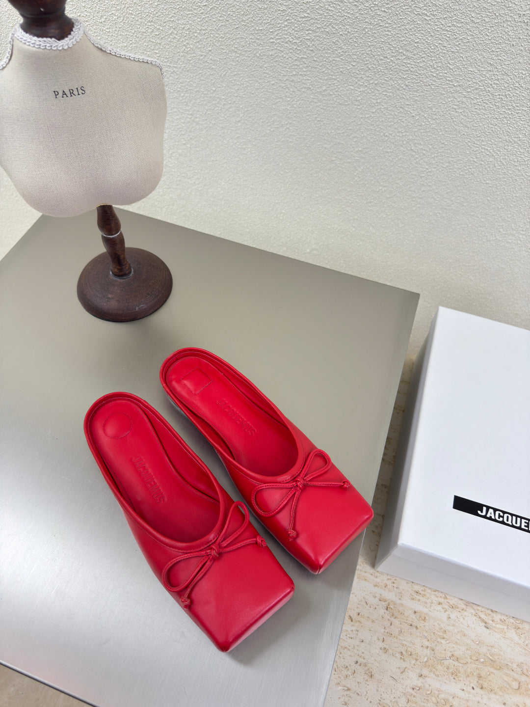 Red The Flat Ballet Mules