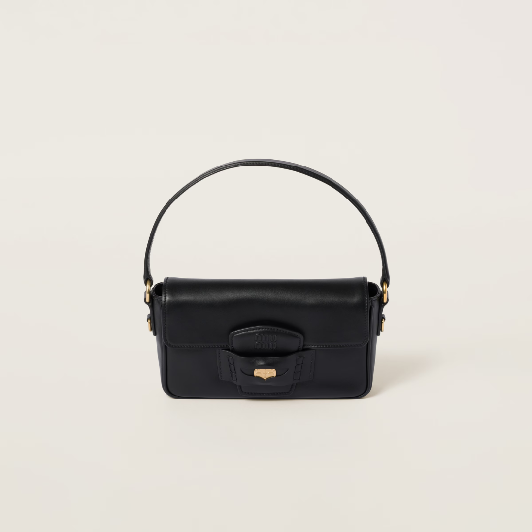 Black Penny Leather Bag