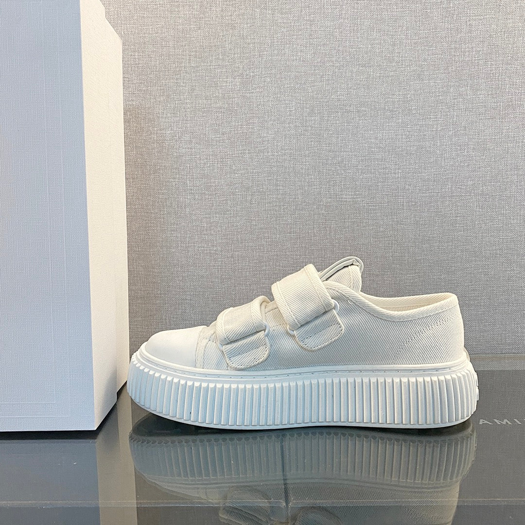 White MM denim sneakers