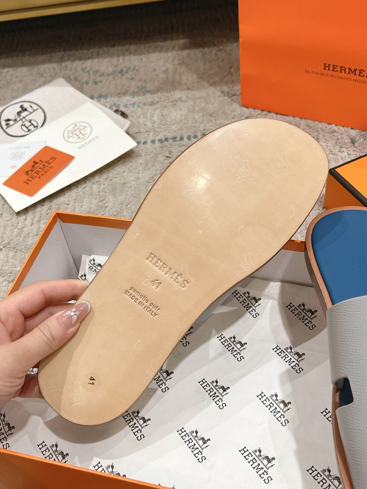 Gris Silex / Bleu Turquin Izmir Sandal