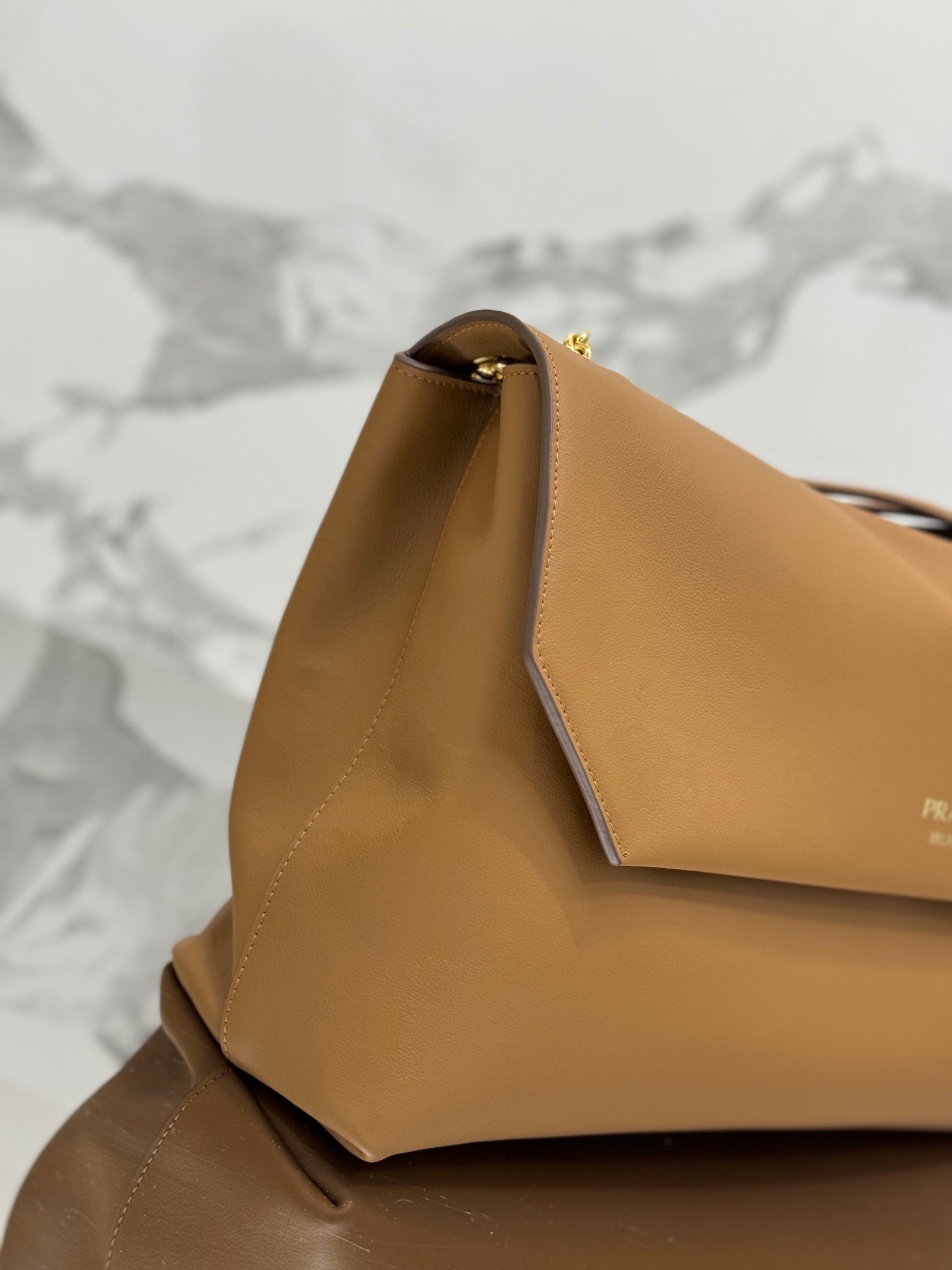 Caramel Large Leather Shoulder Bag