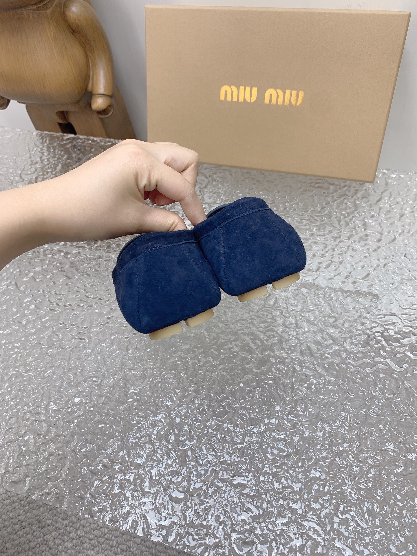 Navy Suede Driving Shoes