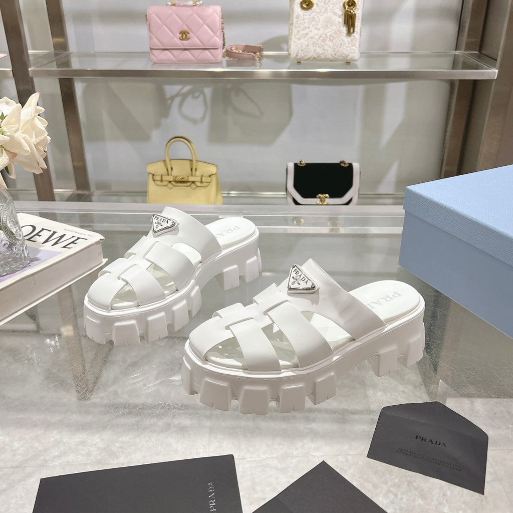 White Monolith Rubber Mules