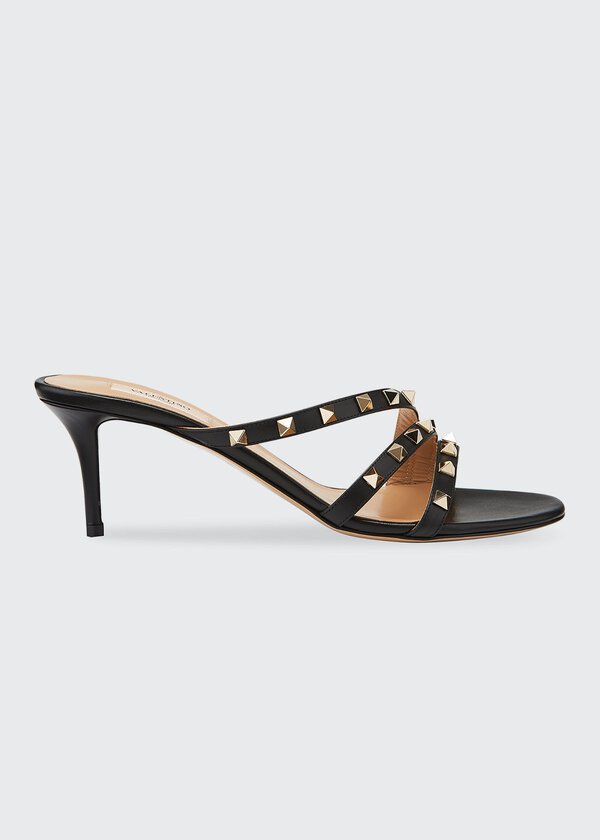 Black VR 80mm mule sandal