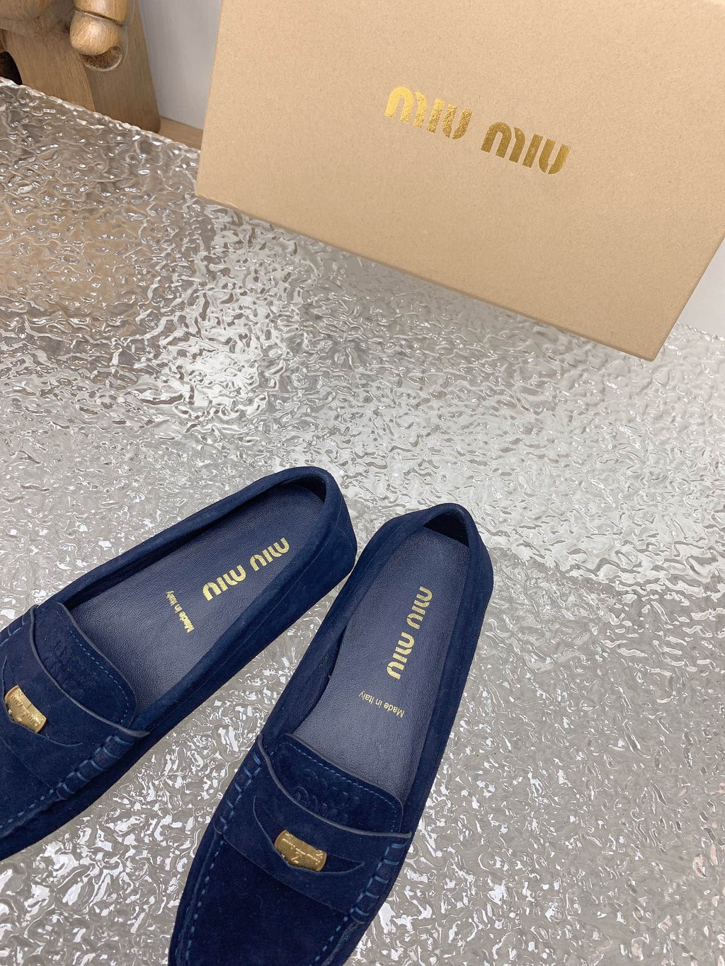Navy Suede Driving Shoes