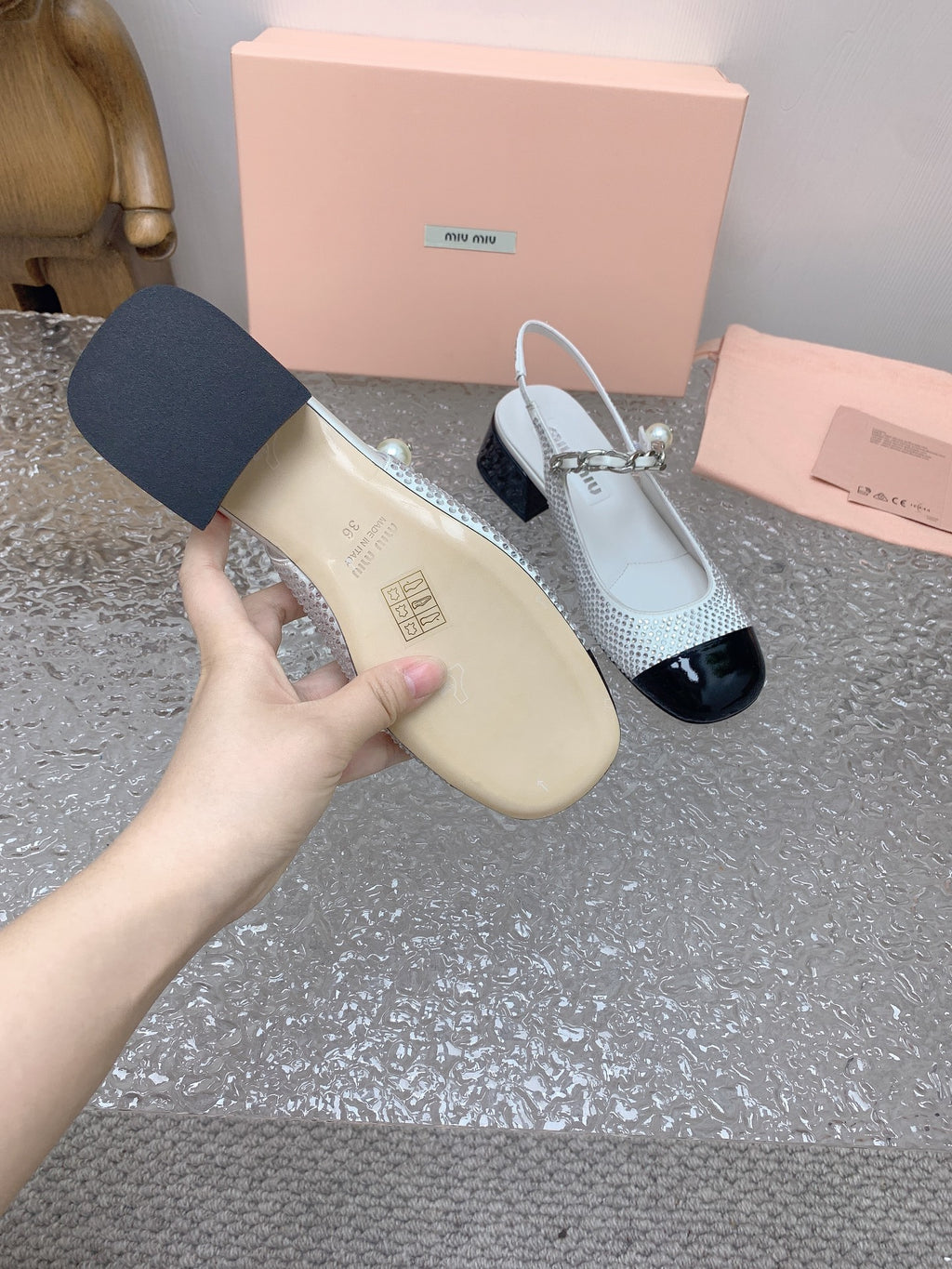 Satin & Crystal Slingback Pumps