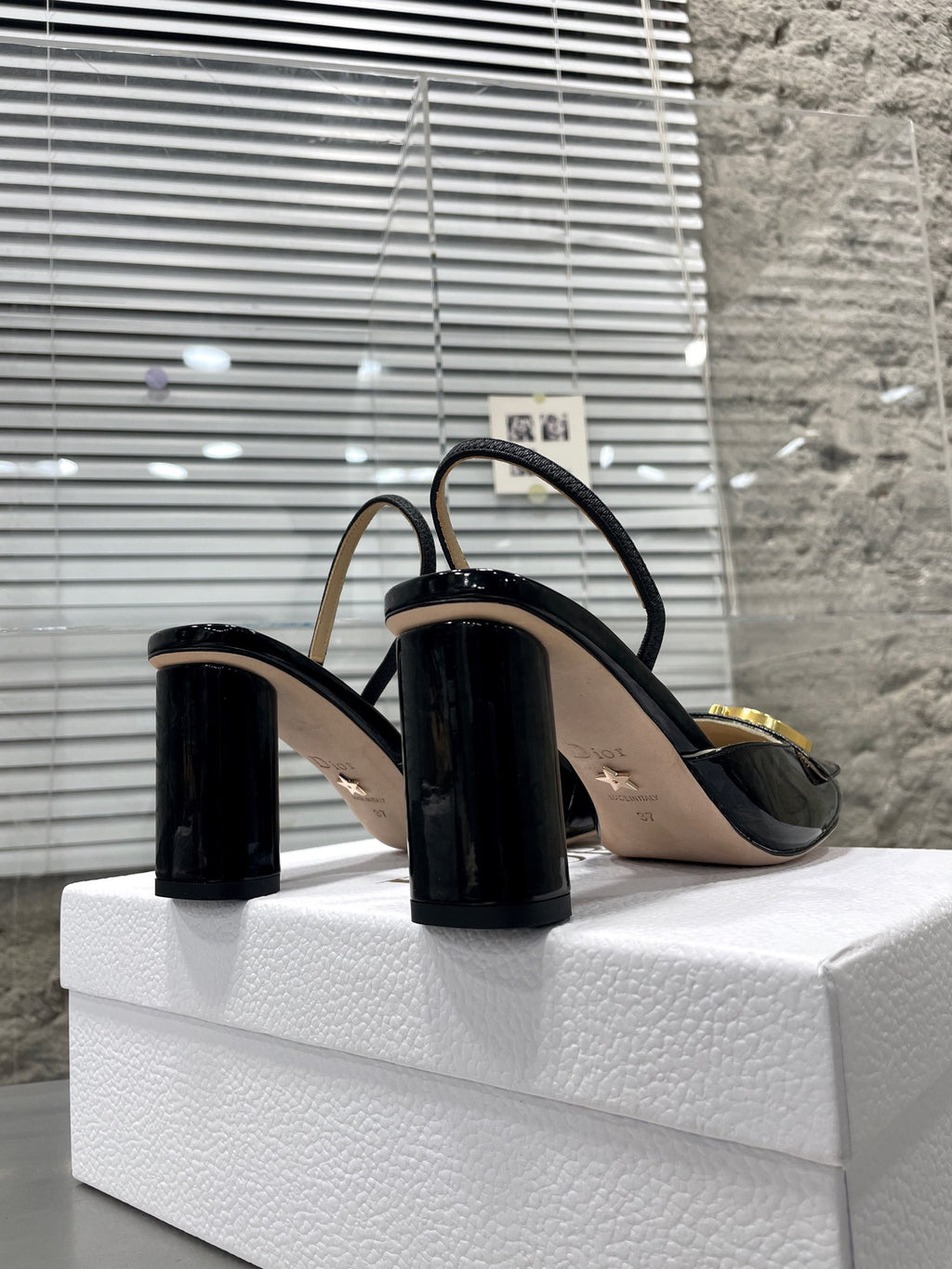 Black CD Slingback Pump