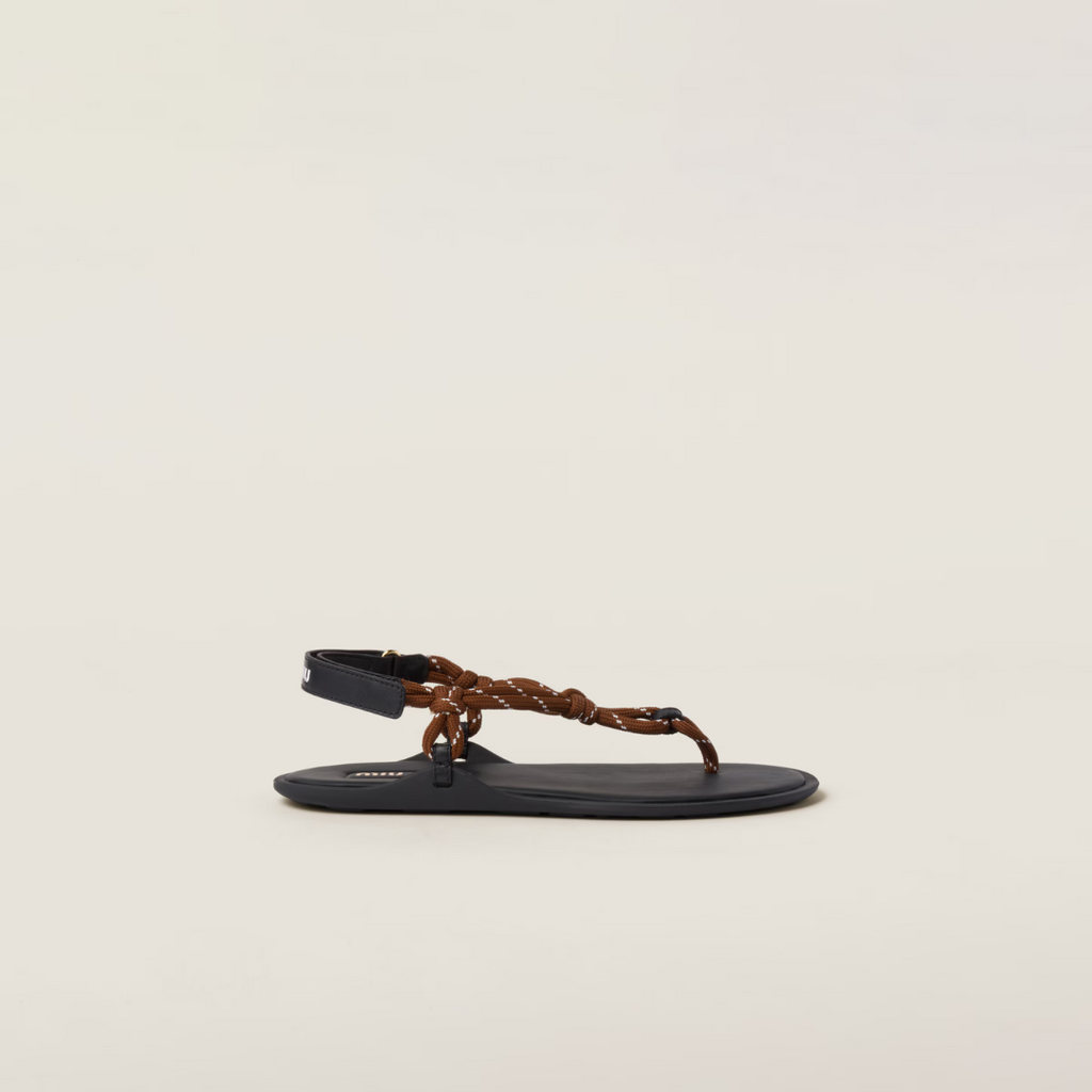 Tobacco Riviere Cord & Leather Sandals