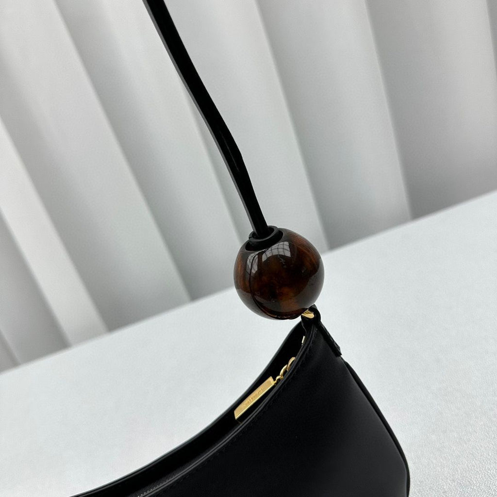 Black LB Perle Beaded Shoulder Bag