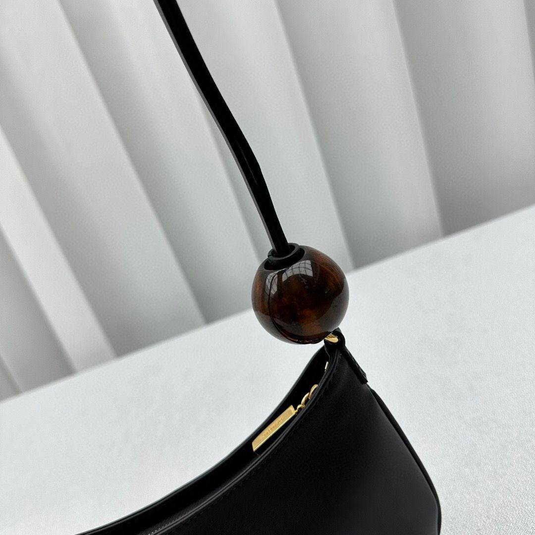 Black LB Perle Beaded Shoulder Bag