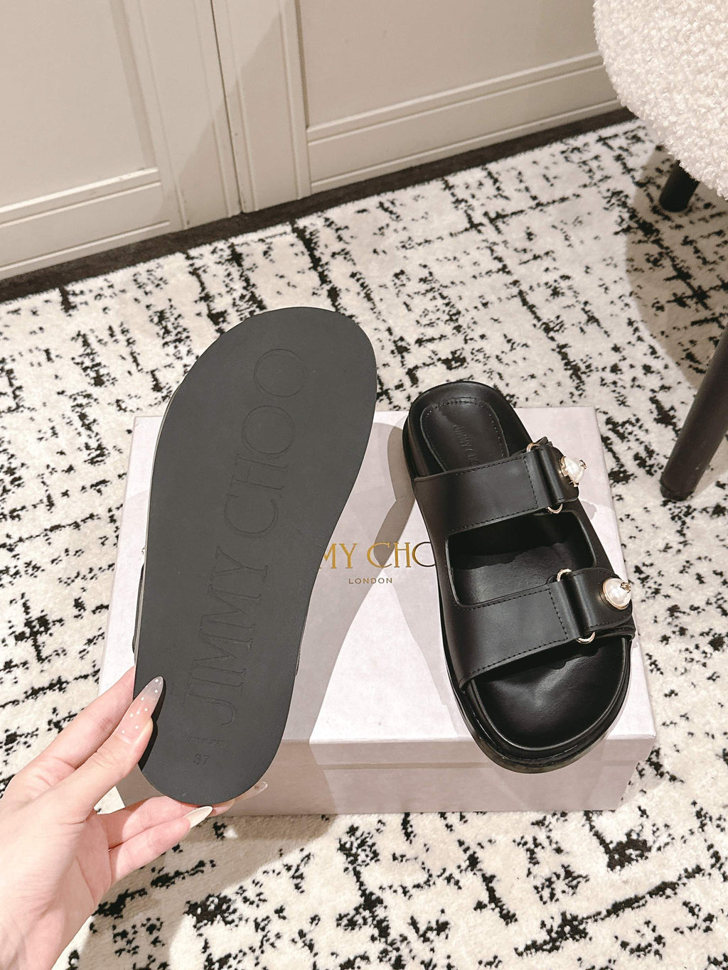Black Fayence Sandal