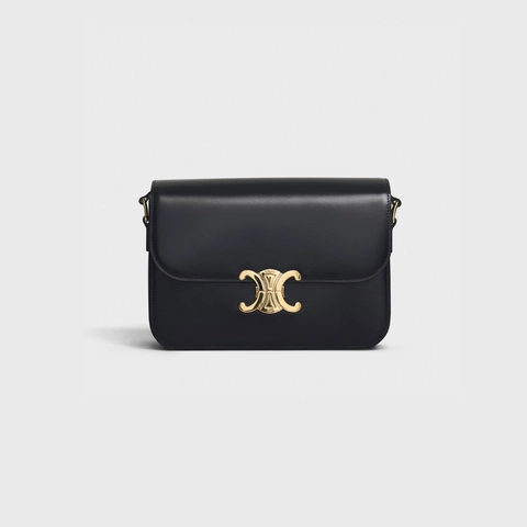 Black medium triomphe bag