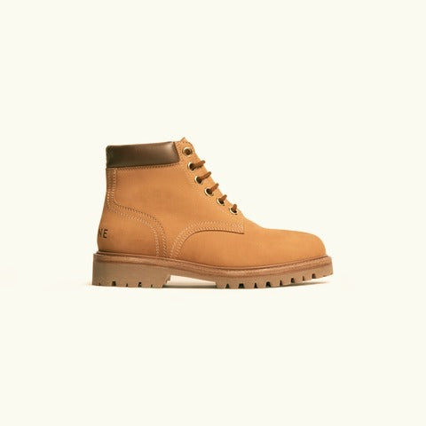 Light tan high lace-up boot