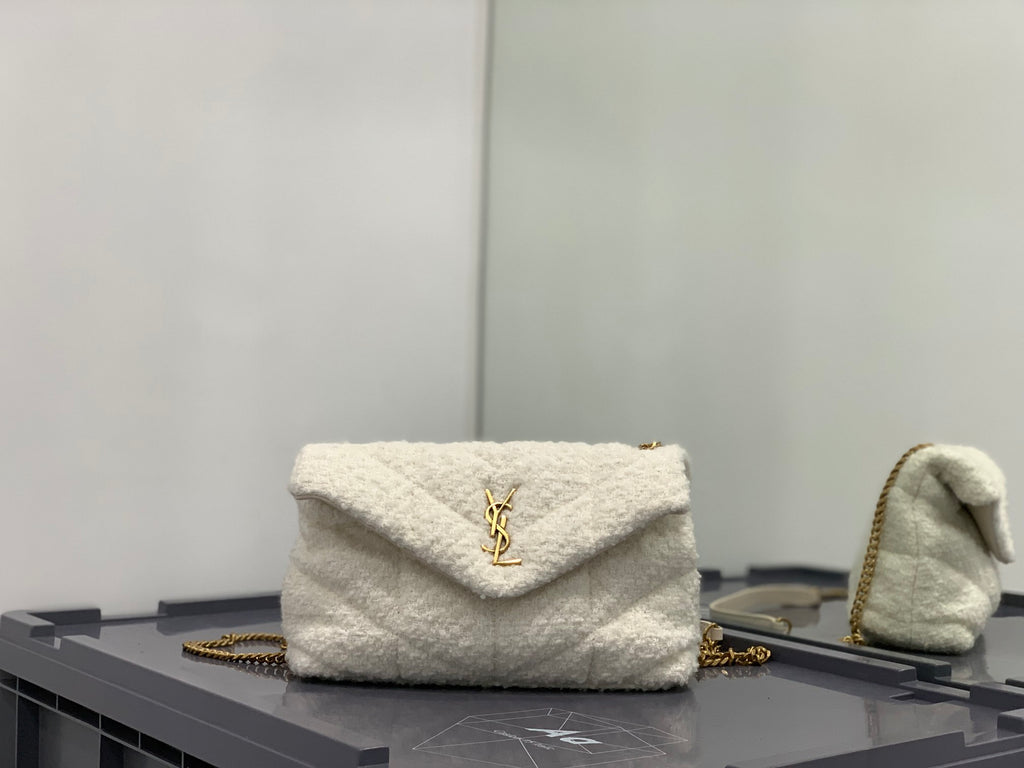 White tweed LP toy bag