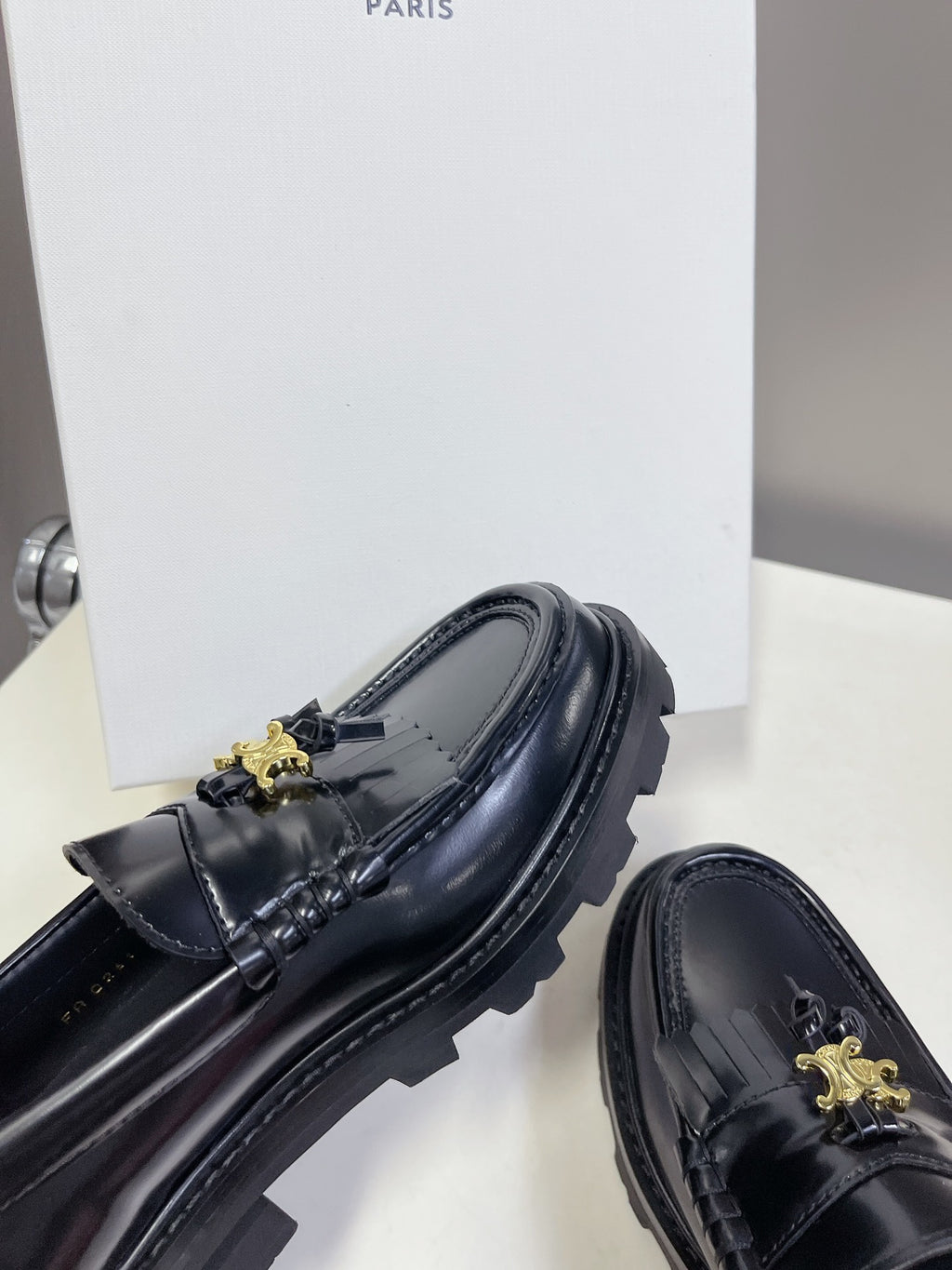 Black CM Loafer With Tassels
