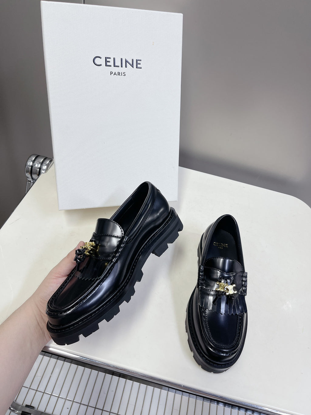 Black CM Loafer With Tassels