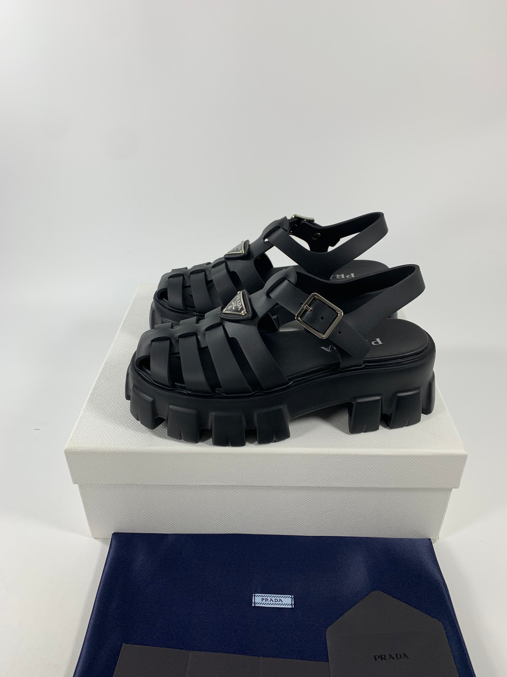Black PF rubber sandals