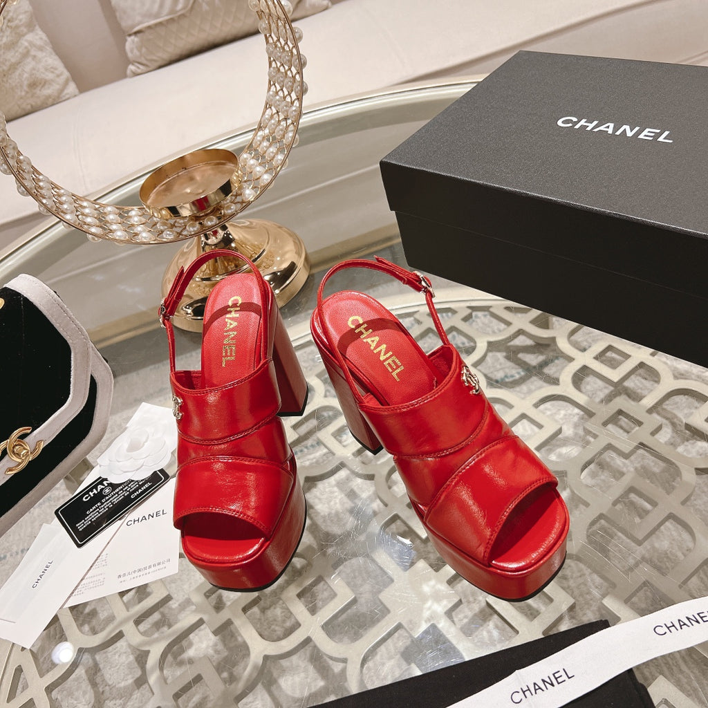 Red C Patent Sandals