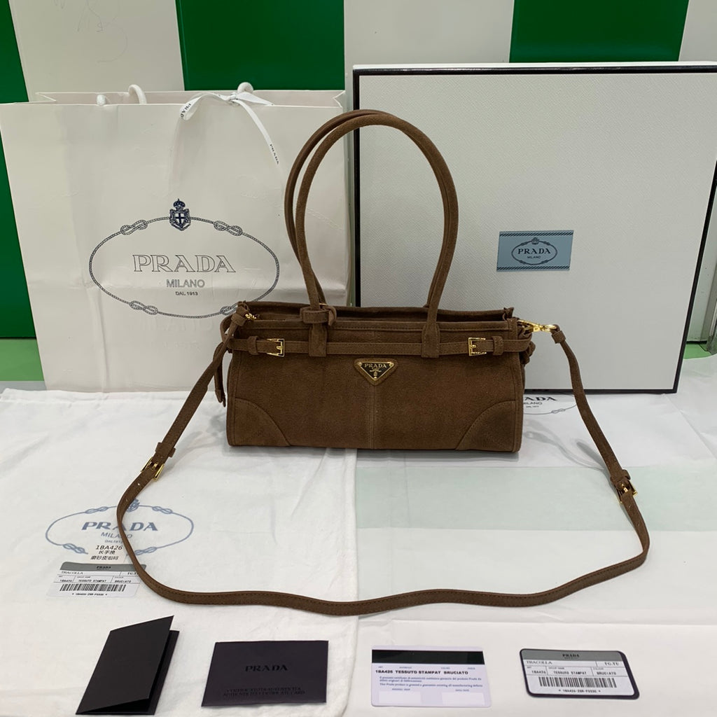 Cocoa Brown Bonnie Medium Suede Handbag