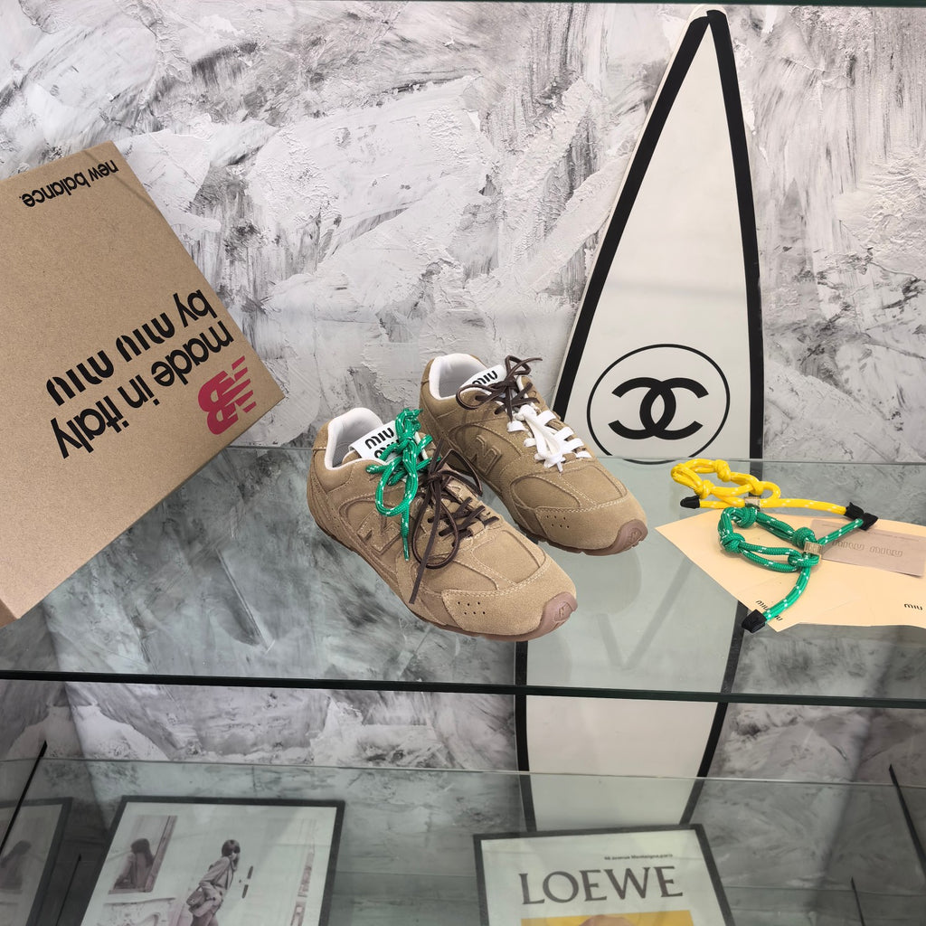 Ecru NxM 530 SL Suede Sneakers