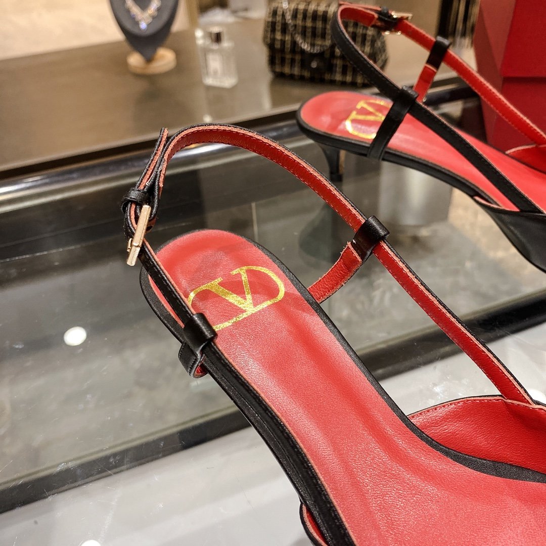 Black VL slingback pump 40mm