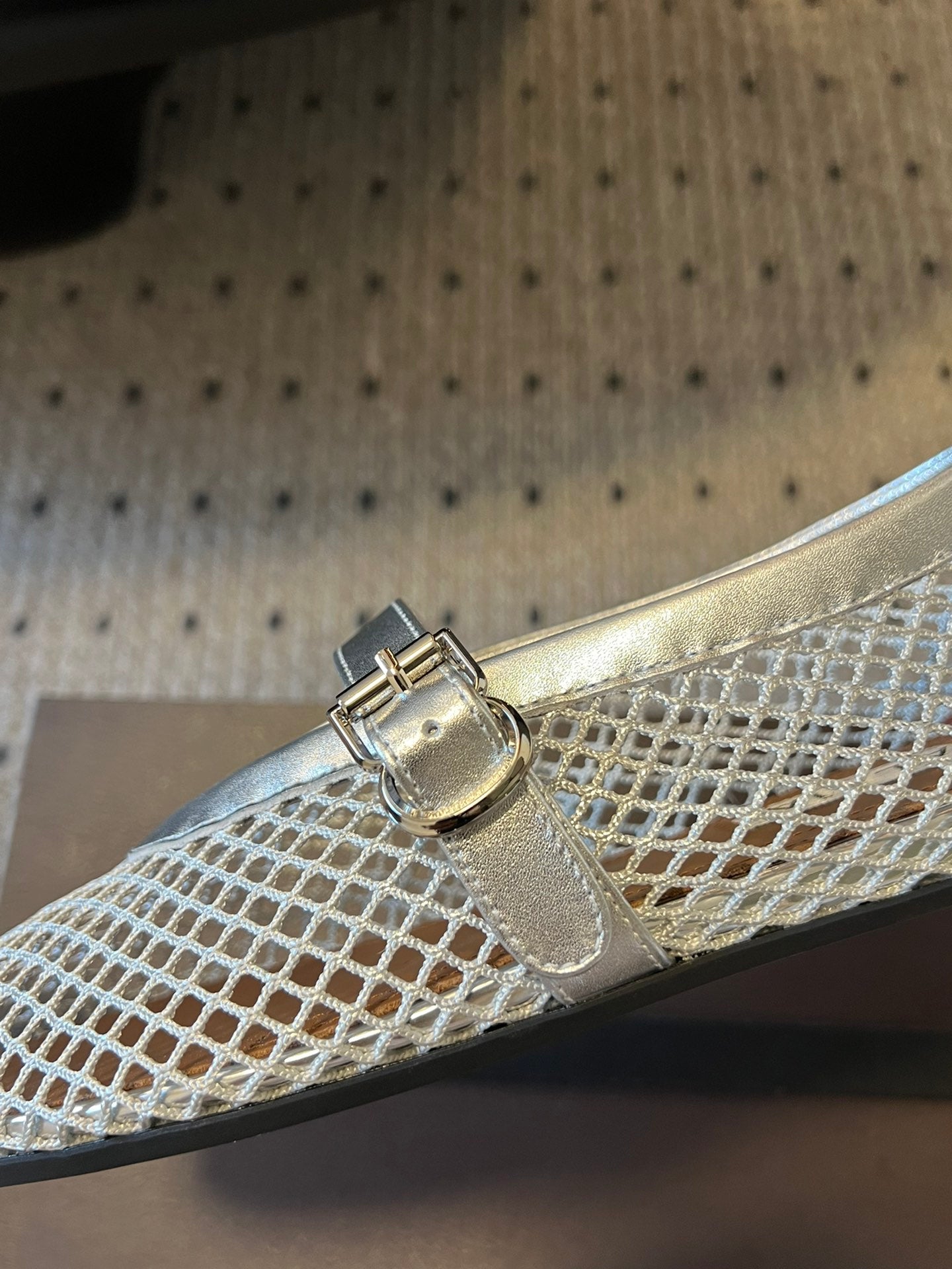 Silver AF Ballet Flats