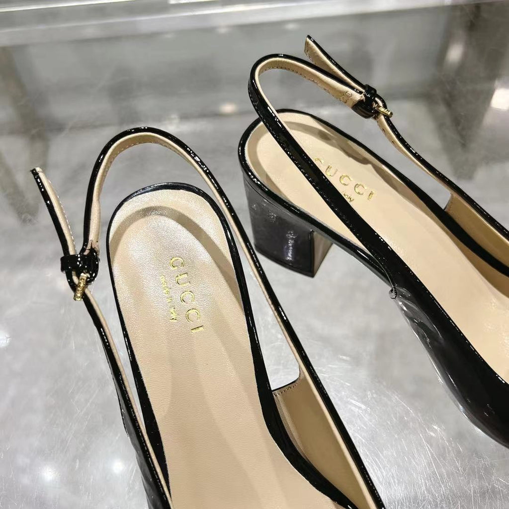 Black Horsebit Slingback