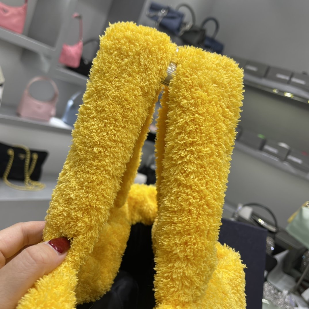 Yellow & Black terry tote bag