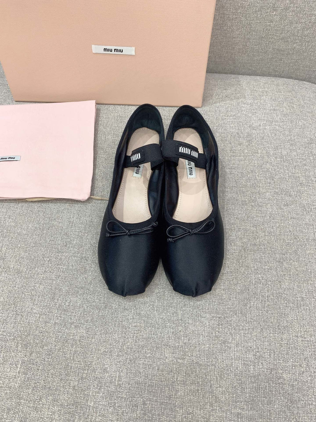 Black M Satin ballerinas