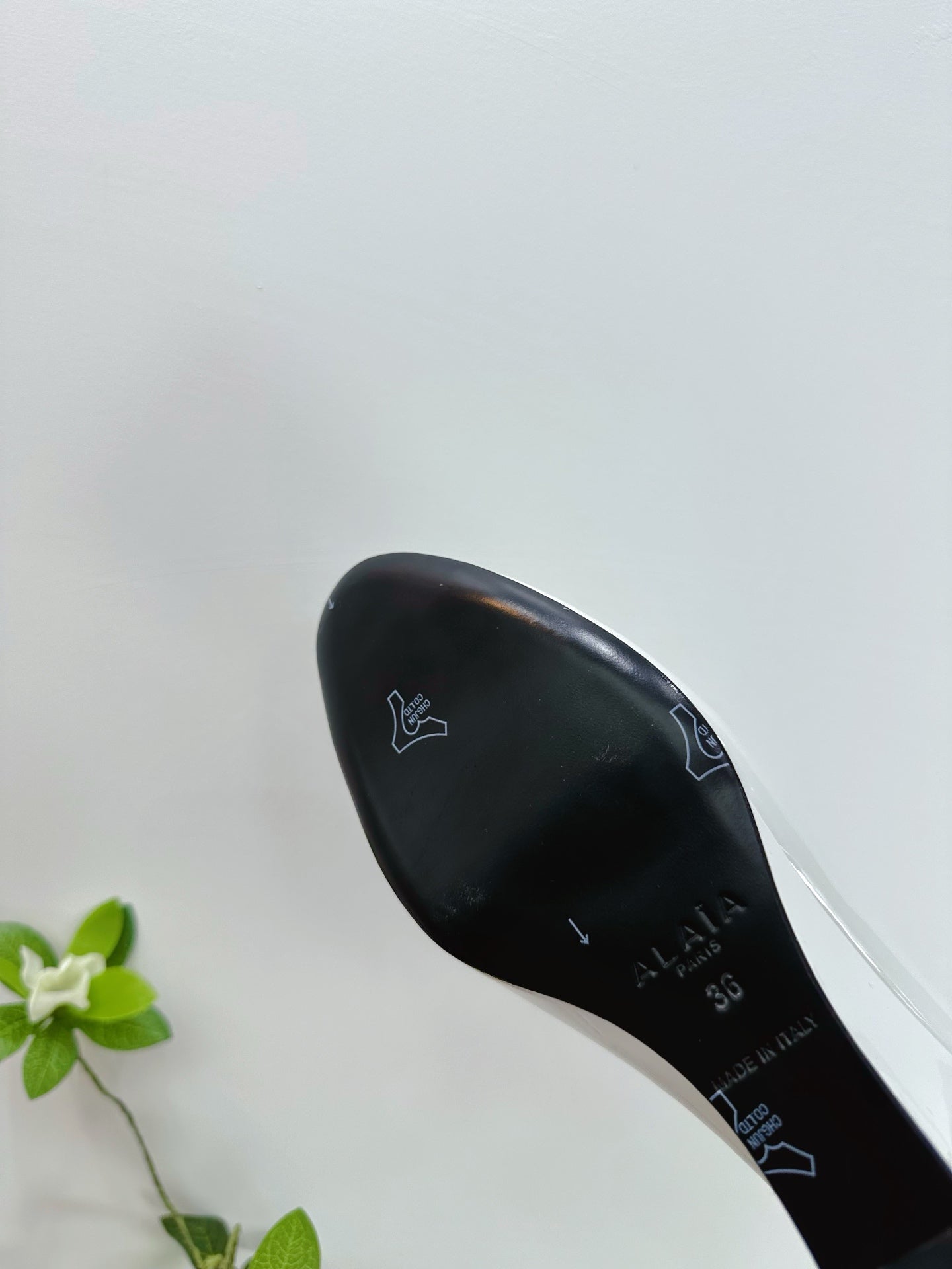 White Curve Wedge Mules