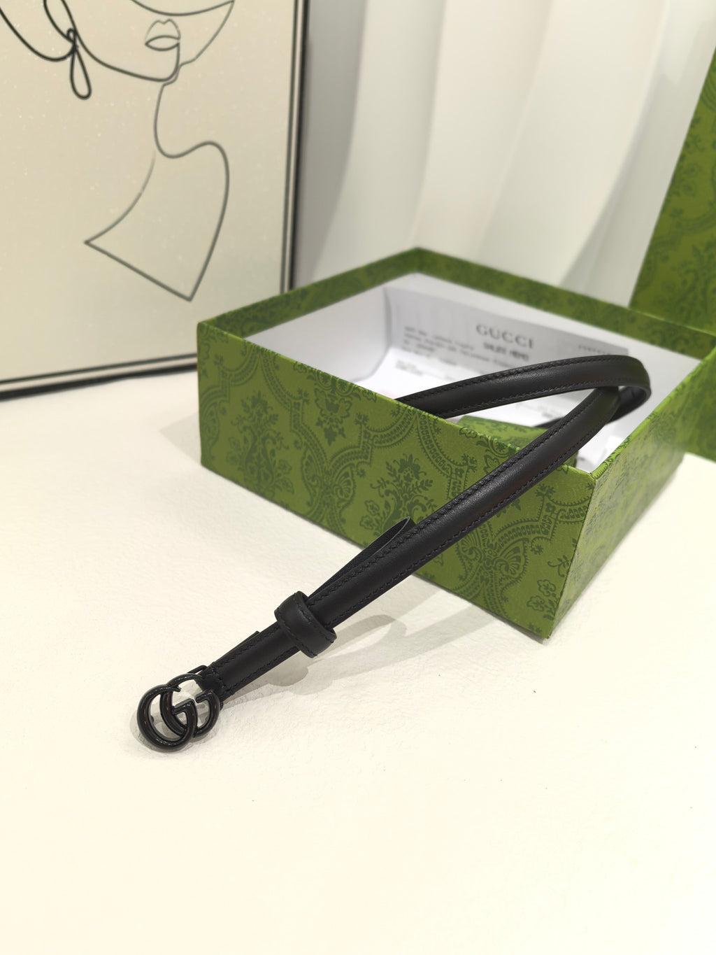 Black Marmont Thin Belt