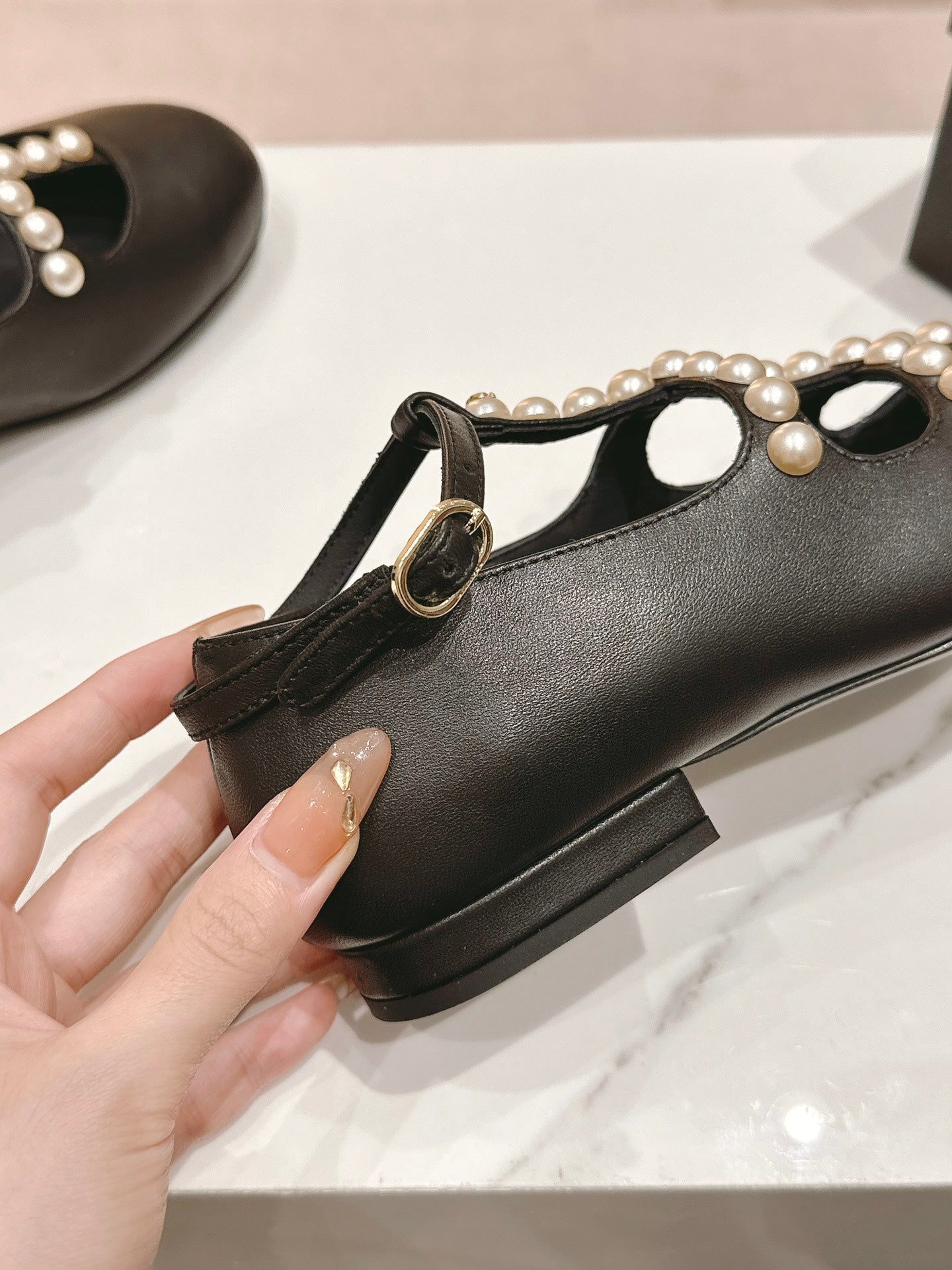 Black MJ With Pearls