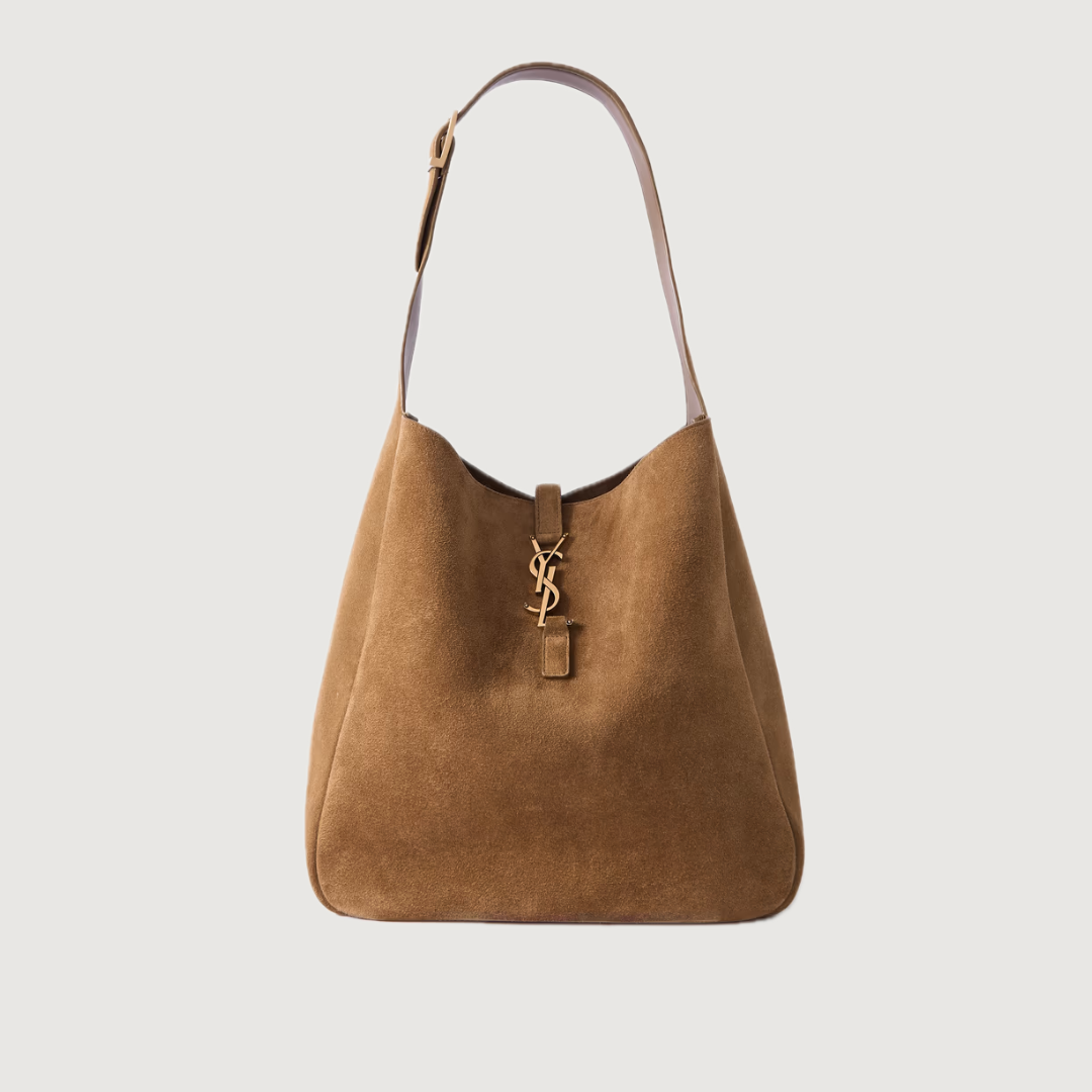 Leaf Green Le 5 à 7 Large Leather Shoulder Bag