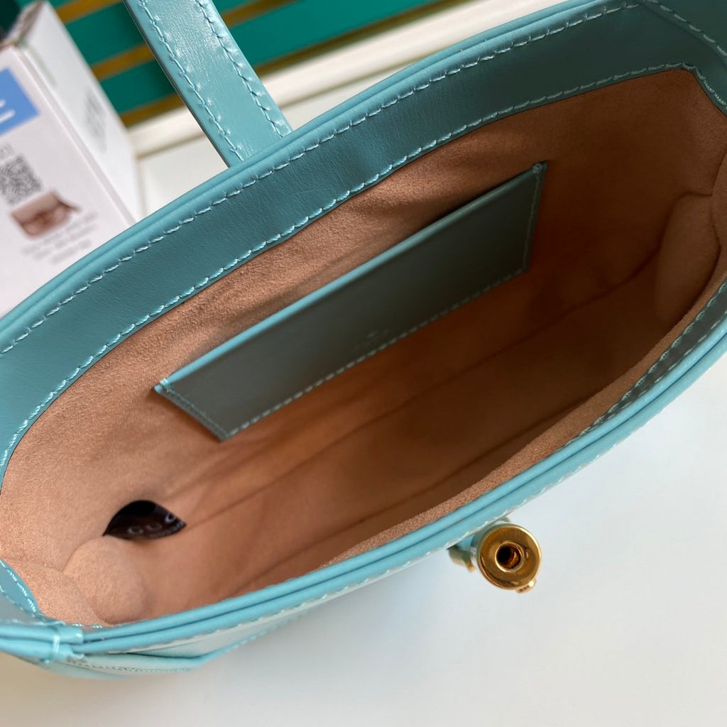 Light blue GJ 1961 mini shoulder bag