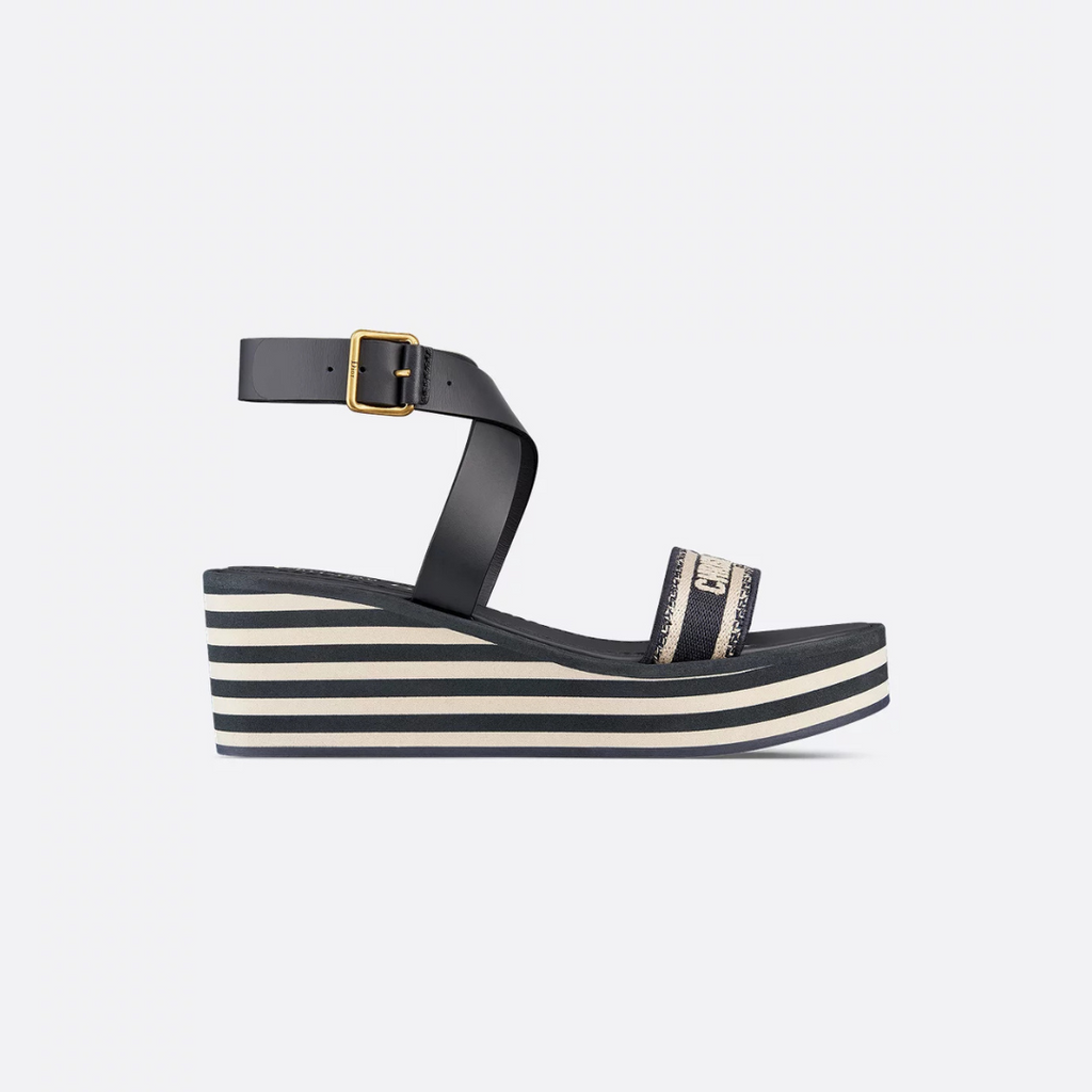 Deep Blue Wedge Sandal