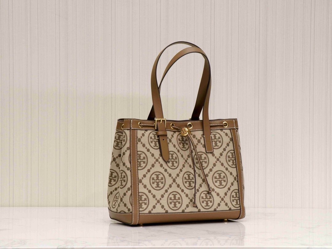 Hazel TT jacquard small tote bag